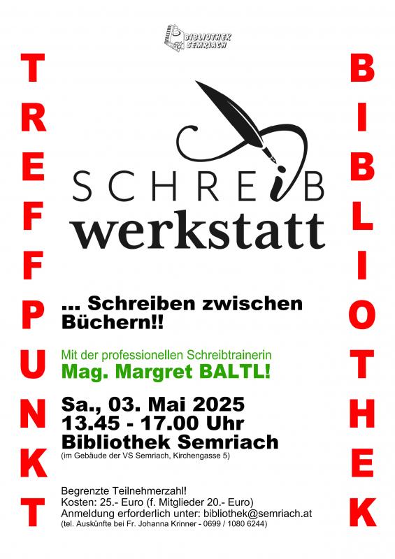 Plakat Schreibwerkstatt